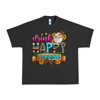 Pigment Black drink happy thoughts Urban Heavy Tee - Zillion Design Studio