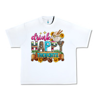 White drink happy thoughts Urban Heavy Tee - Zillion Design Studio