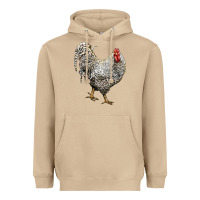 Mushroom Dominique Rooster Heavyweight Hoodie - LillyAllenDesigns