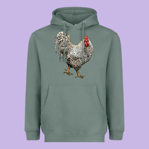 Dominique Rooster Heavyweight Hoodie Designed By Lillyallendesigns