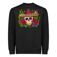 Black mexican skull Heavyweight Sweatshirt - Zillion Design Studio