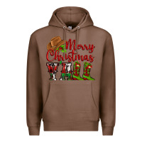 Chestnut Merry Christmas Y'all Cowboy Premium Hoodie - MaliasSmallBusiness