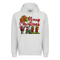 Dove Grey Merry Christmas Y'all Cowboy Premium Hoodie - MaliasSmallBusiness