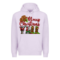 Lilac Merry Christmas Y'all Cowboy Premium Hoodie - MaliasSmallBusiness