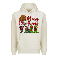 Oatmeal Heather Merry Christmas Y'all Cowboy Premium Hoodie - MaliasSmallBusiness