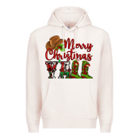Pale Pink Merry Christmas Y'all Cowboy Premium Hoodie - MaliasSmallBusiness