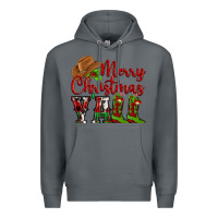 Rock Merry Christmas Y'all Cowboy Premium Hoodie - MaliasSmallBusiness