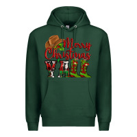 Sports Green Merry Christmas Y'all Cowboy Premium Hoodie - MaliasSmallBusiness