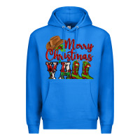 True Royal Merry Christmas Y'all Cowboy Premium Hoodie - MaliasSmallBusiness
