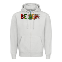 Dove Grey believe Zipper Hoodie - JahusDesignShop