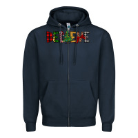 Navy believe Zipper Hoodie - JahusDesignShop