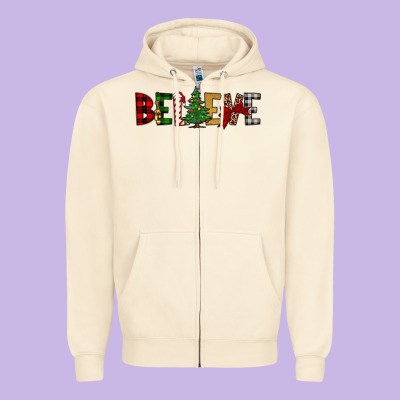 Believe Zipper Hoodie Designed By Jahusdesignshop