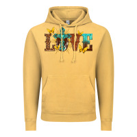 Vintage Mustard love with cross Vintage Hoodie - texasbilliewilder