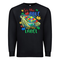 Black see the able not the label Premium Sweatshirt - MaliasSmallBusiness