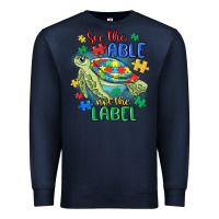 Navy see the able not the label Premium Sweatshirt - MaliasSmallBusiness
