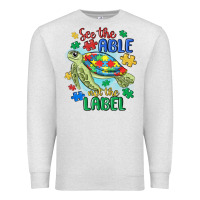 Oatmeal Heather see the able not the label Premium Sweatshirt - MaliasSmallBusiness