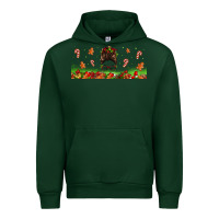 Forest Green christmas mama messy bun Urban Hoodie - Jasminsmagicworld