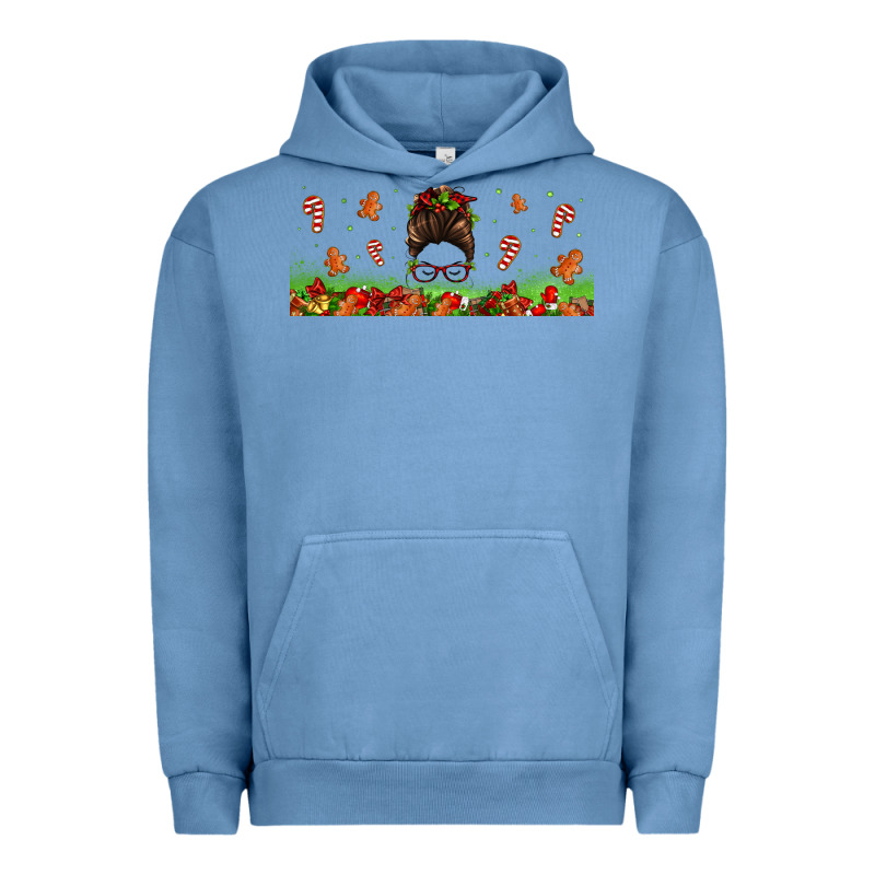Christmas Mama Messy Bun Urban Hoodie by Jasminsmagicworld | Teevron