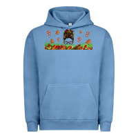 Pigment Pebble Blue christmas mama messy bun Urban Hoodie - Jasminsmagicworld