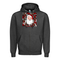 Charcoal Heather santa christmas coaster Zipper Hoodie - JahusDesignShop