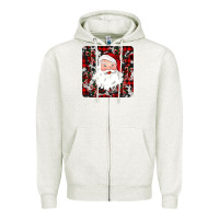 Oatmeal Heather santa christmas coaster Zipper Hoodie - JahusDesignShop