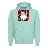 Seafoam santa christmas coaster Zipper Hoodie - JahusDesignShop