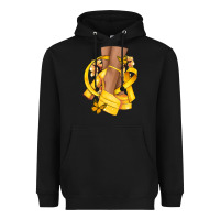 Black Childhood Cancer diva yellow ribbon Heavyweight Hoodie - NancyCooperArtShop