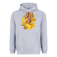 Heather Grey Childhood Cancer diva yellow ribbon Heavyweight Hoodie - NancyCooperArtShop