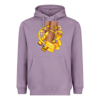 Lavender Childhood Cancer diva yellow ribbon Heavyweight Hoodie - NancyCooperArtShop