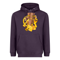 Plum Childhood Cancer diva yellow ribbon Heavyweight Hoodie - NancyCooperArtShop