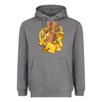 Storm Childhood Cancer diva yellow ribbon Heavyweight Hoodie - NancyCooperArtShop
