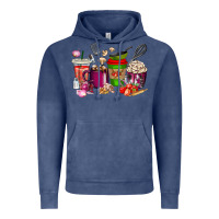 Vintage Denim lunch lady coffee cups Vintage Hoodie - texasbilliewilder