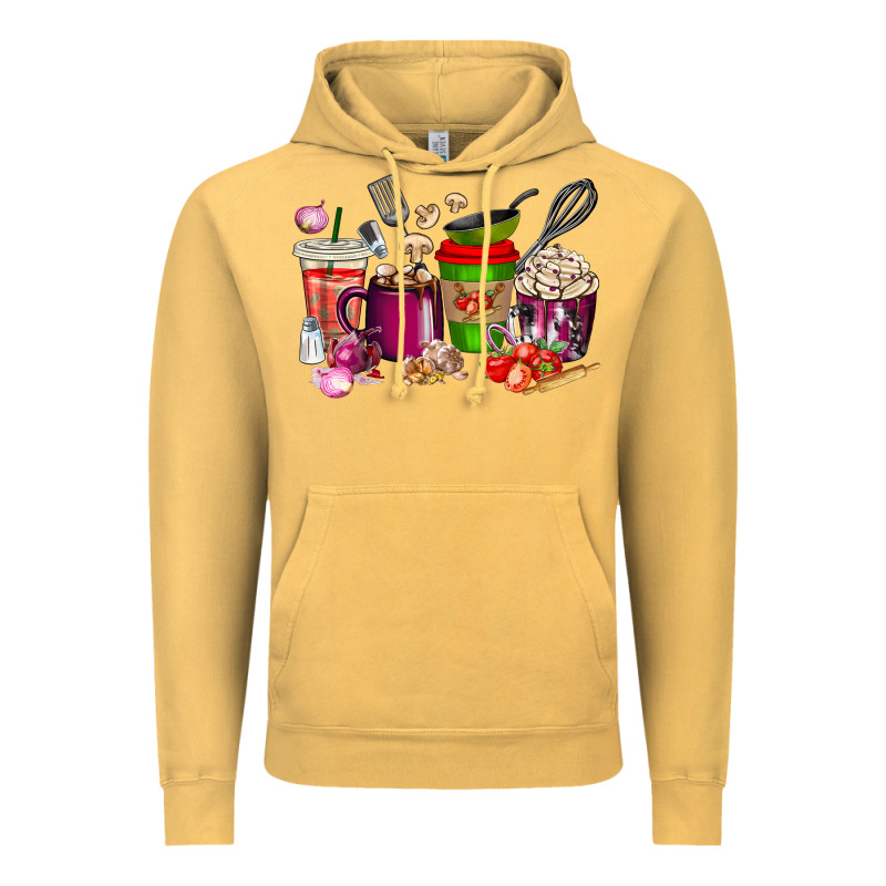 Lunch Lady Coffee Cups Vintage Hoodie by texasbilliewilder | Teevron