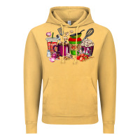 Vintage Mustard lunch lady coffee cups Vintage Hoodie - texasbilliewilder