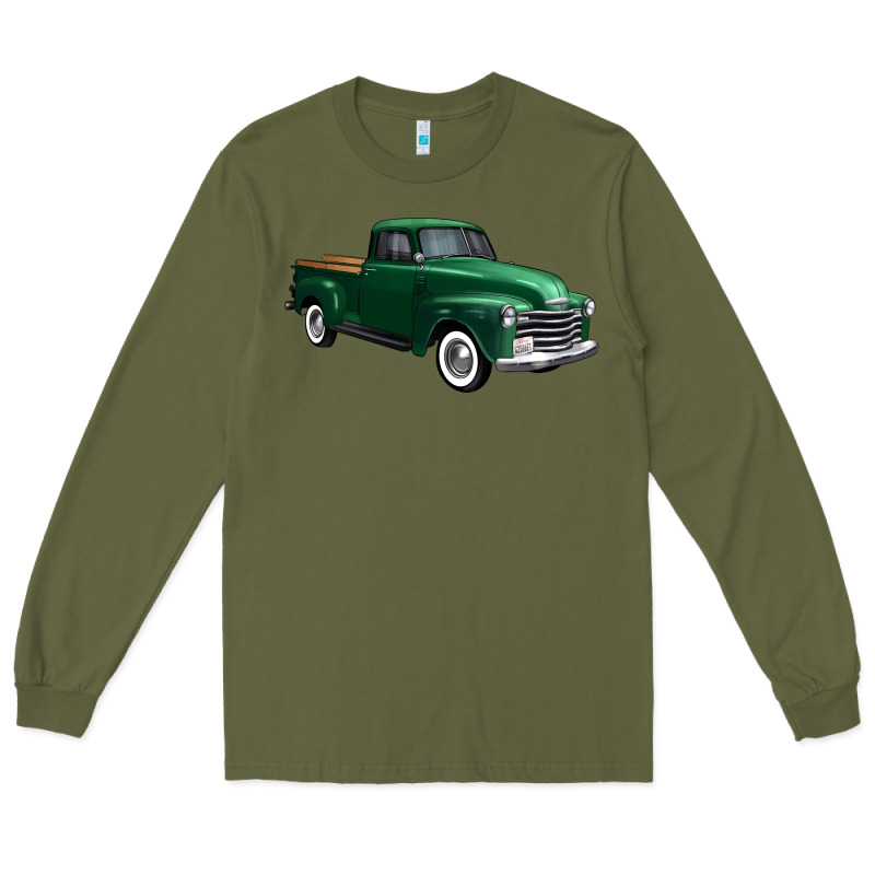 Western Green Truck Right 34 View 1 Long Sleeve Tee by FaDigitalArtStudio | Teevron