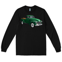 Black western green truck right 34 view 1 Long Sleeve Tee - FaDigitalArtStudio