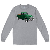 Heather Grey western green truck right 34 view 1 Long Sleeve Tee - FaDigitalArtStudio