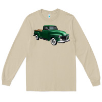 Mushroom western green truck right 34 view 1 Long Sleeve Tee - FaDigitalArtStudio