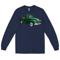 Navy western green truck right 34 view 1 Long Sleeve Tee - FaDigitalArtStudio