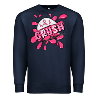 Navy crush breast cancer Premium Sweatshirt - MaliasSmallBusiness