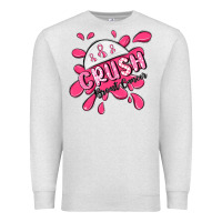 Oatmeal Heather crush breast cancer Premium Sweatshirt - MaliasSmallBusiness