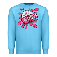 Ocean Blue crush breast cancer Premium Sweatshirt - MaliasSmallBusiness