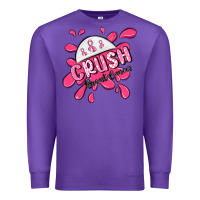 Purple crush breast cancer Premium Sweatshirt - MaliasSmallBusiness