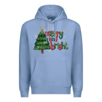 Colony Blue Merry And Bright Premium Hoodie - MaliasSmallBusiness