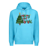 Ocean Blue Merry And Bright Premium Hoodie - MaliasSmallBusiness