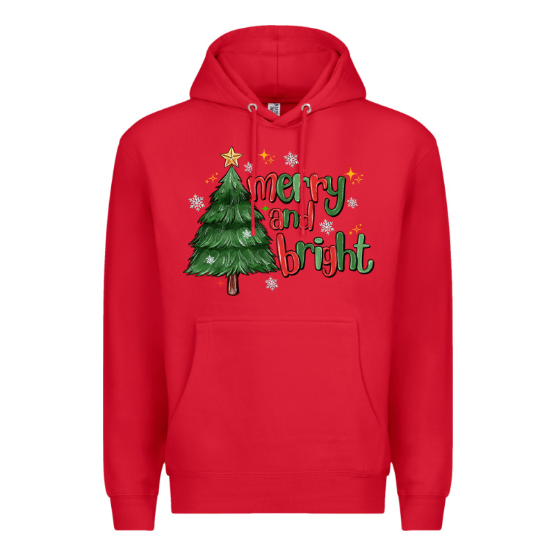 Merry And Bright Premium Hoodie by MaliasSmallBusiness | Teevron