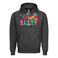 Charcoal Heather be salty summer Zipper Hoodie - Jasminsmagicworld