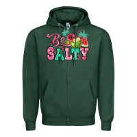 Sports Green be salty summer Zipper Hoodie - Jasminsmagicworld