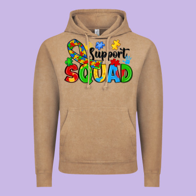 Support Squad Vintage Hoodie Designed By Jahusdesignshop