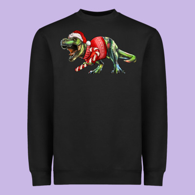 Heavyweight Sweatshirt t rex christmas